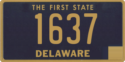 DE license plate 1637