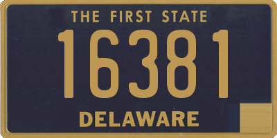 DE license plate 16381