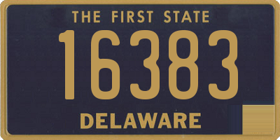 DE license plate 16383