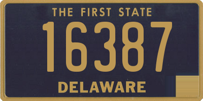 DE license plate 16387
