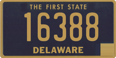 DE license plate 16388