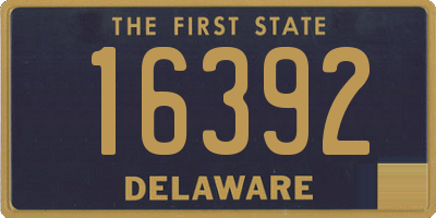 DE license plate 16392