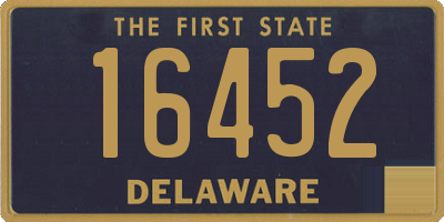 DE license plate 16452