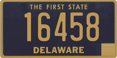 DE license plate 16458