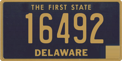 DE license plate 16492