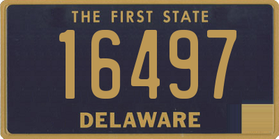 DE license plate 16497