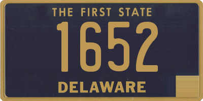 DE license plate 1652