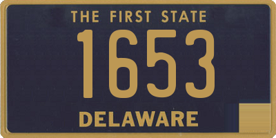 DE license plate 1653