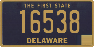 DE license plate 16538