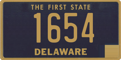 DE license plate 1654