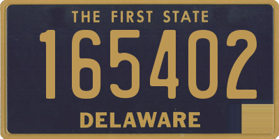 DE license plate 165402