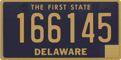 DE license plate 166145
