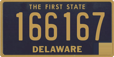 DE license plate 166167