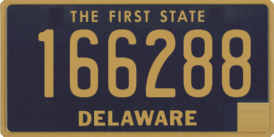 DE license plate 166288