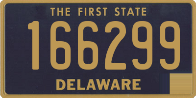 DE license plate 166299
