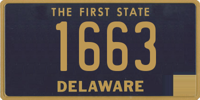 DE license plate 1663