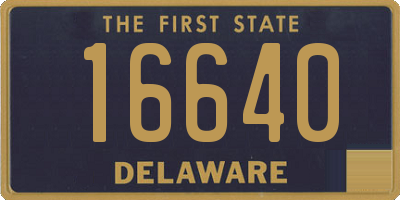 DE license plate 16640