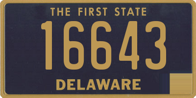 DE license plate 16643