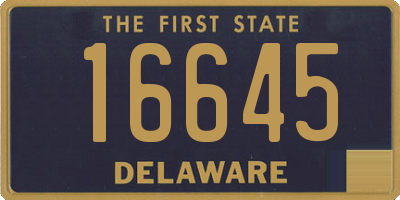DE license plate 16645