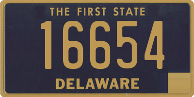 DE license plate 16654