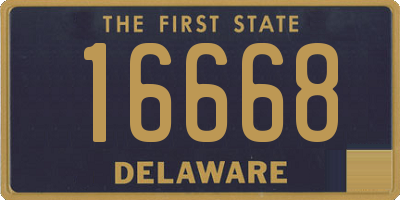 DE license plate 16668