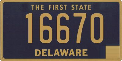 DE license plate 16670