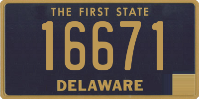 DE license plate 16671