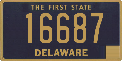 DE license plate 16687