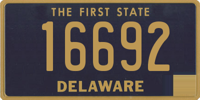 DE license plate 16692