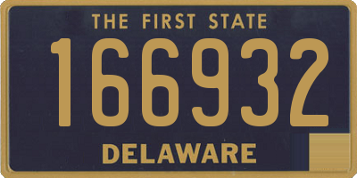 DE license plate 166932