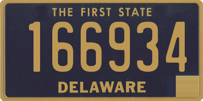 DE license plate 166934