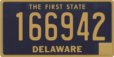 DE license plate 166942