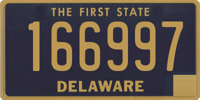 DE license plate 166997
