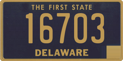 DE license plate 16703