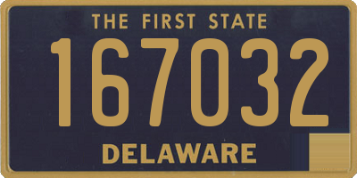 DE license plate 167032