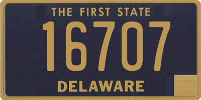 DE license plate 16707