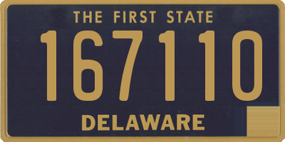 DE license plate 167110
