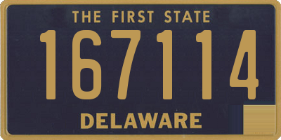 DE license plate 167114