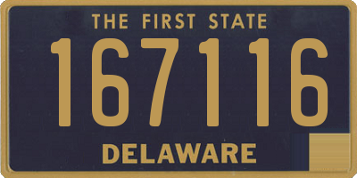 DE license plate 167116