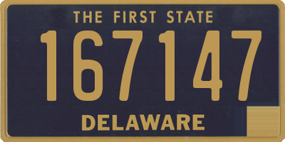 DE license plate 167147