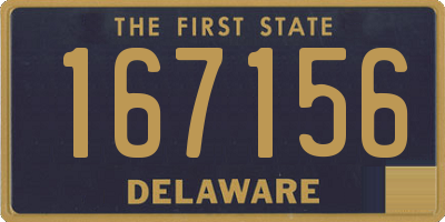 DE license plate 167156
