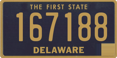DE license plate 167188