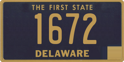 DE license plate 1672