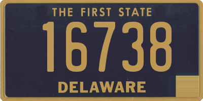 DE license plate 16738