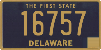 DE license plate 16757