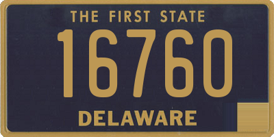 DE license plate 16760