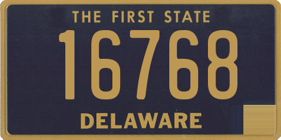 DE license plate 16768