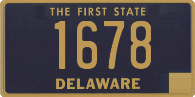 DE license plate 1678