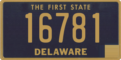 DE license plate 16781