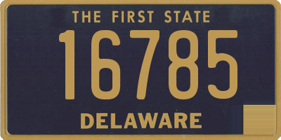 DE license plate 16785